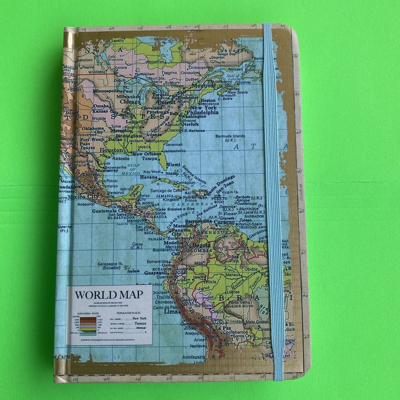 World Map Lined Journal 