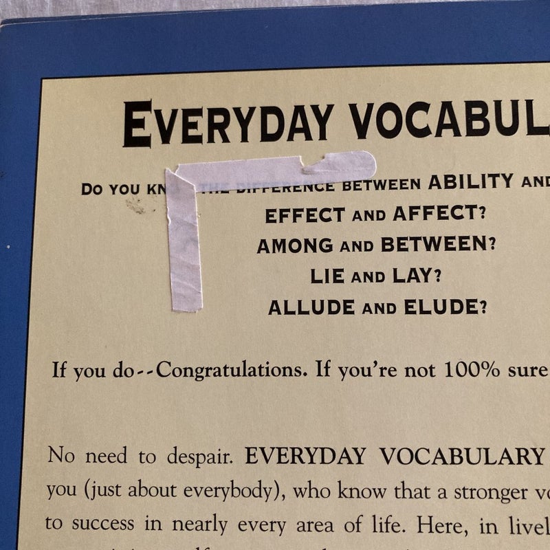 Everyday Vocabulary 