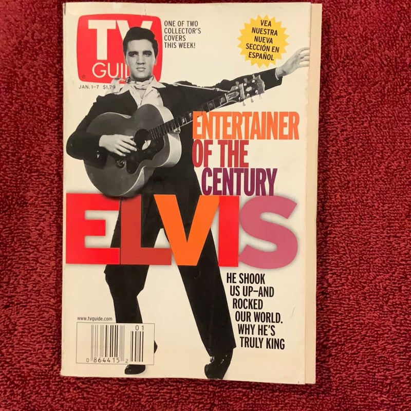 TV Guide Jan. 1-7 2000 ELVIS Entertainer of the Century-Love Him Tender, Love Him True