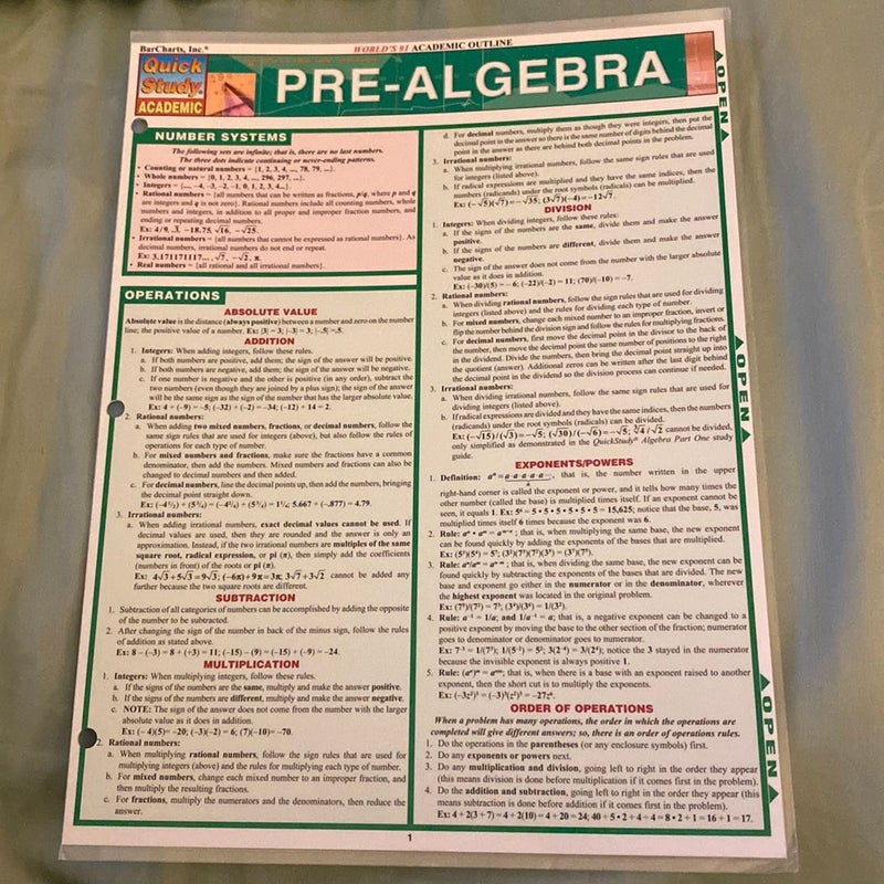 Pre-Algebra