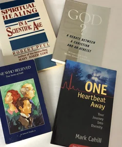 Set of 4 interesting books including Spiritual Healing in a Scientific Age