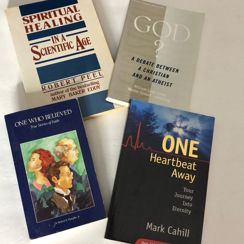 Set of 4 interesting books including Spiritual Healing in a Scientific Age