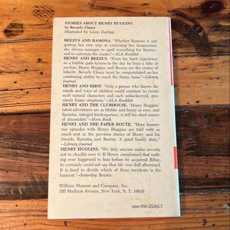 Henry Huggins Beverly Cleary - 1st Edition - Louis Darling PB
