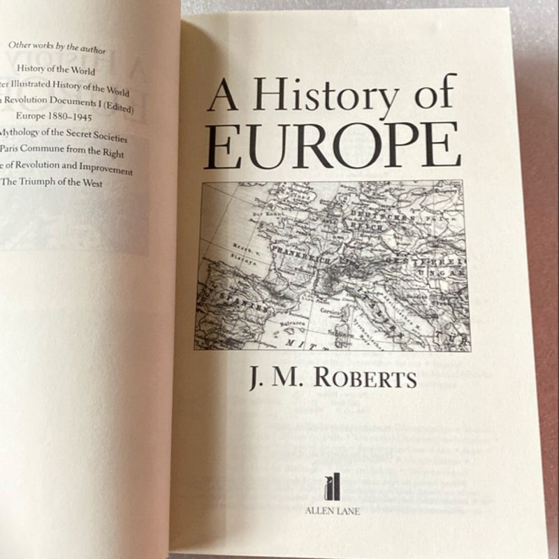 A History of Europe - First American Edition 