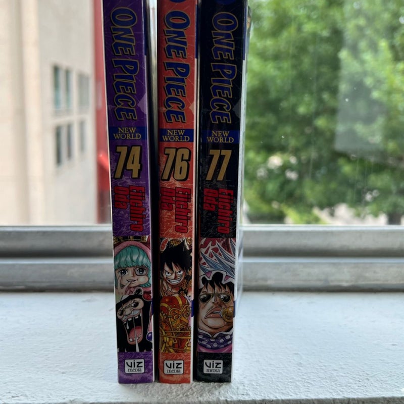 One piece 74, 76, 77