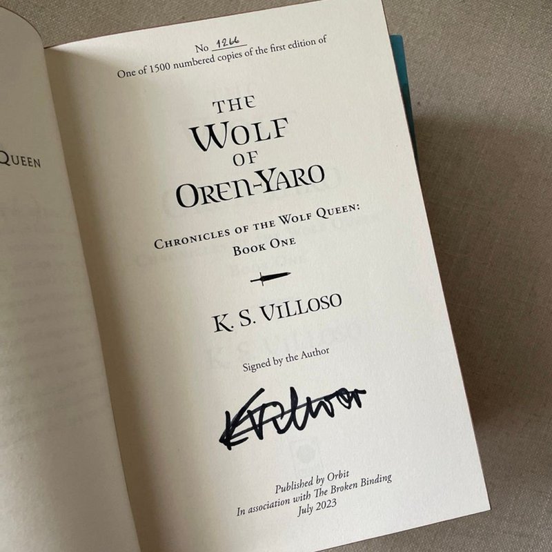 Broken Binding SIGNED Chronicles of the Wolf Queen by K.S. Villoso ...