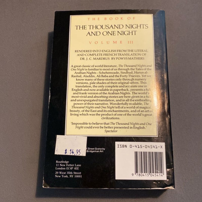 The Book of the Thousand and One Nights (Vol 3)