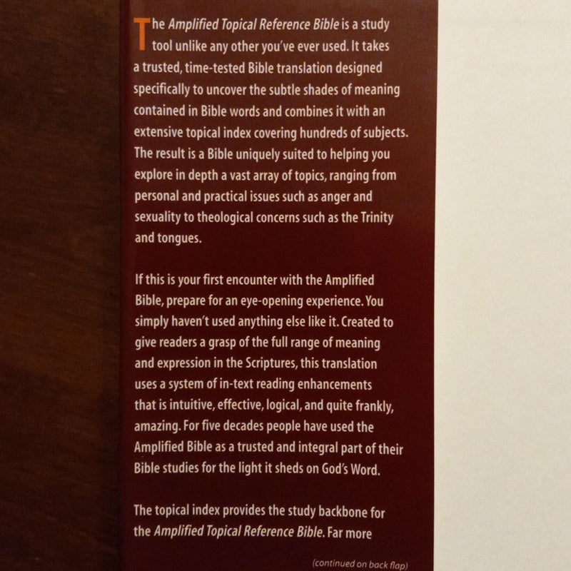 Amplified Topical Reference Bible