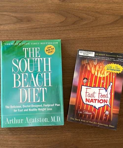 Fast Food Nation & The South Beach Diet - book lot bundle