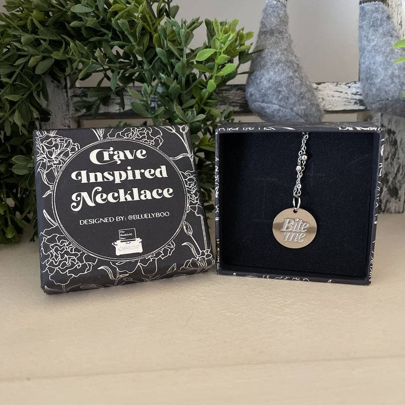Bookish Box Crave Inspired Necklace Bite Me