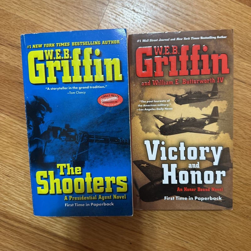 Lot of 2 paperback books - Victory and Honor