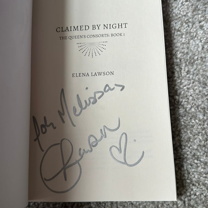 Claimed by Night - signed