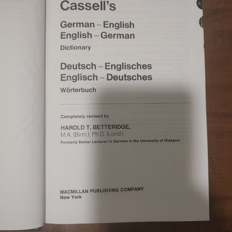 Cassell's German-English English-German dictionary 