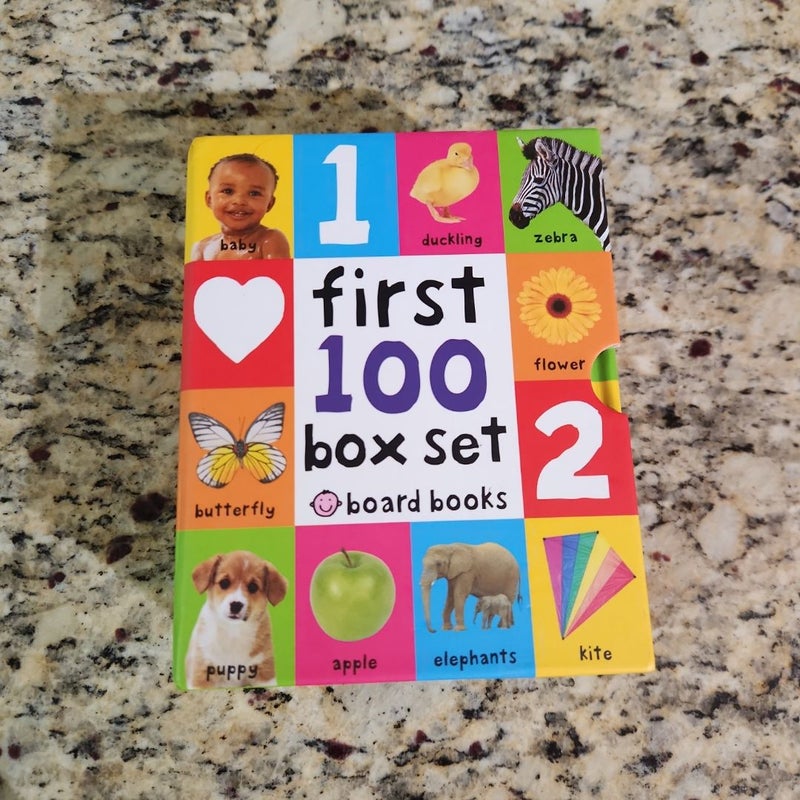 First 100 Board Book Box Set (3 Books)