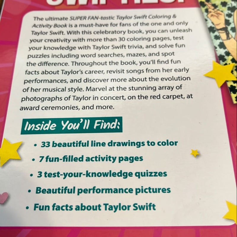 SUPER FAN-Tastic Taylor Swift Coloring and Activity Book