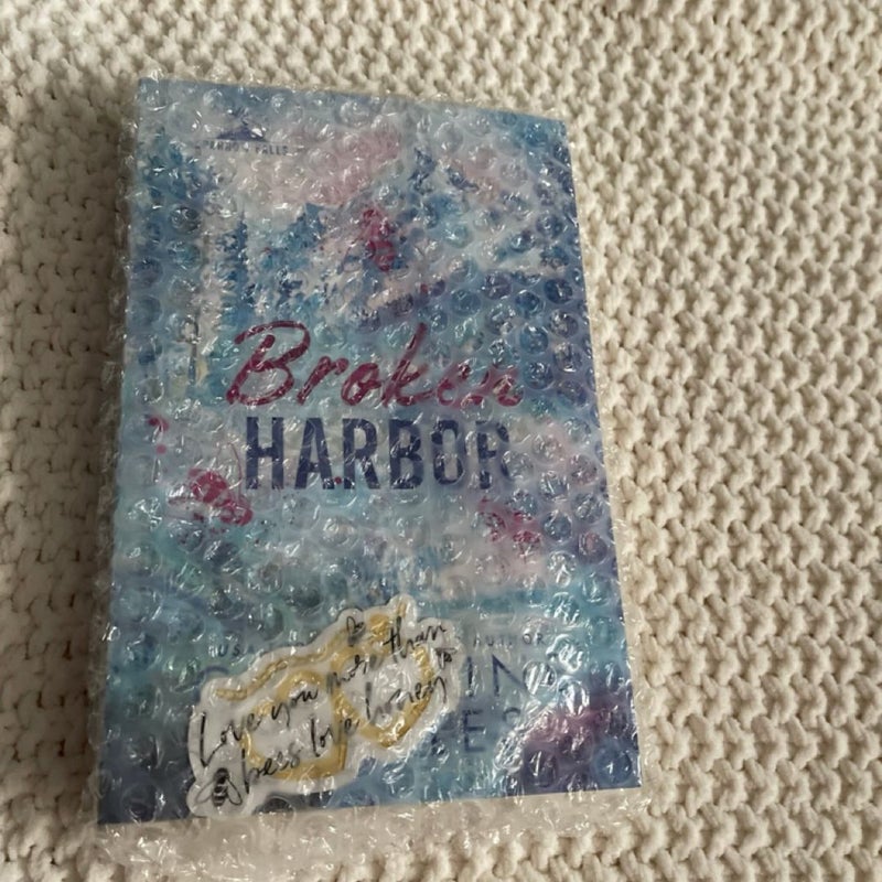 OOP Catherine Cowles indie cover Broken Harbor signed & personalized