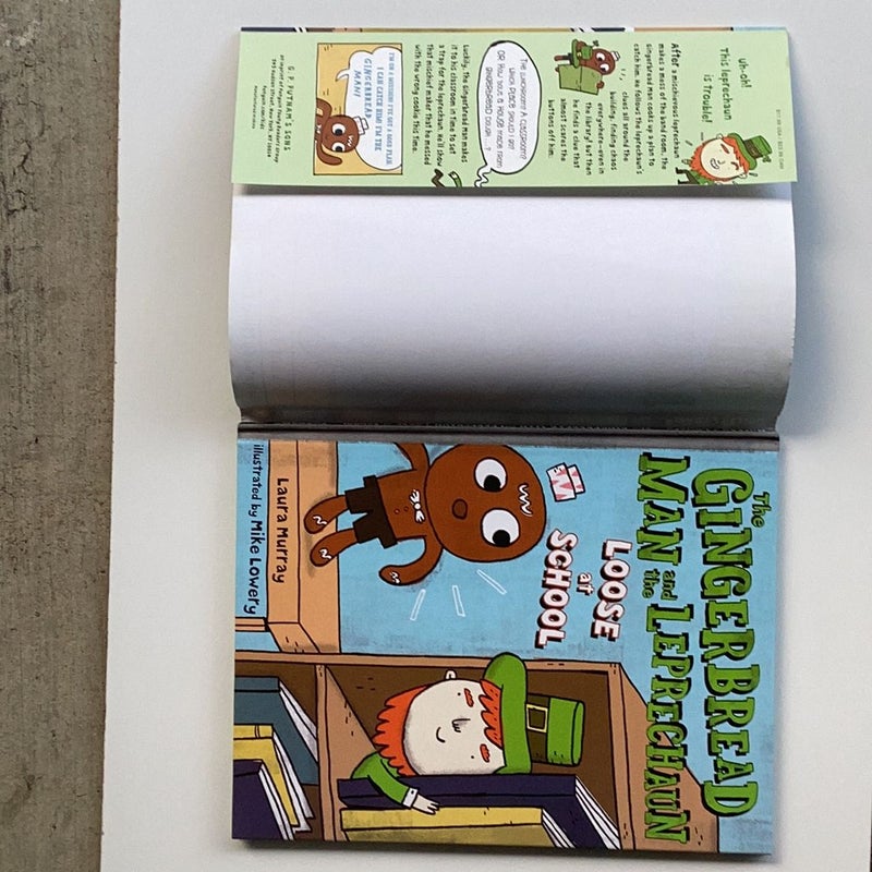 The Gingerbread Man and the Leprechaun Loose at School Signed by Author Laura Murray