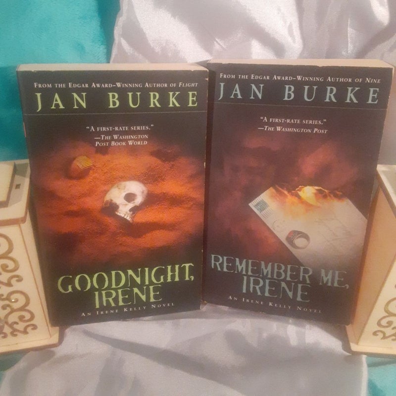 5 Jan Burke Irene Kelly mystery books, Kidnapped, Eighteen, Goodnight, Remember Me, Liar