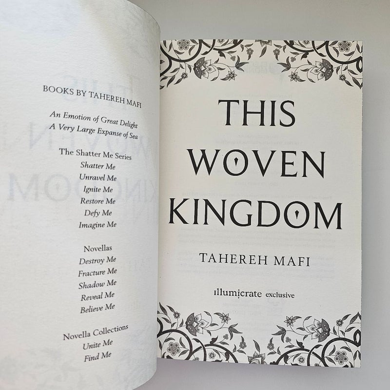 This Woven Kingdom SIGNED by Tahereh Mafi Illumicrate Special Edition