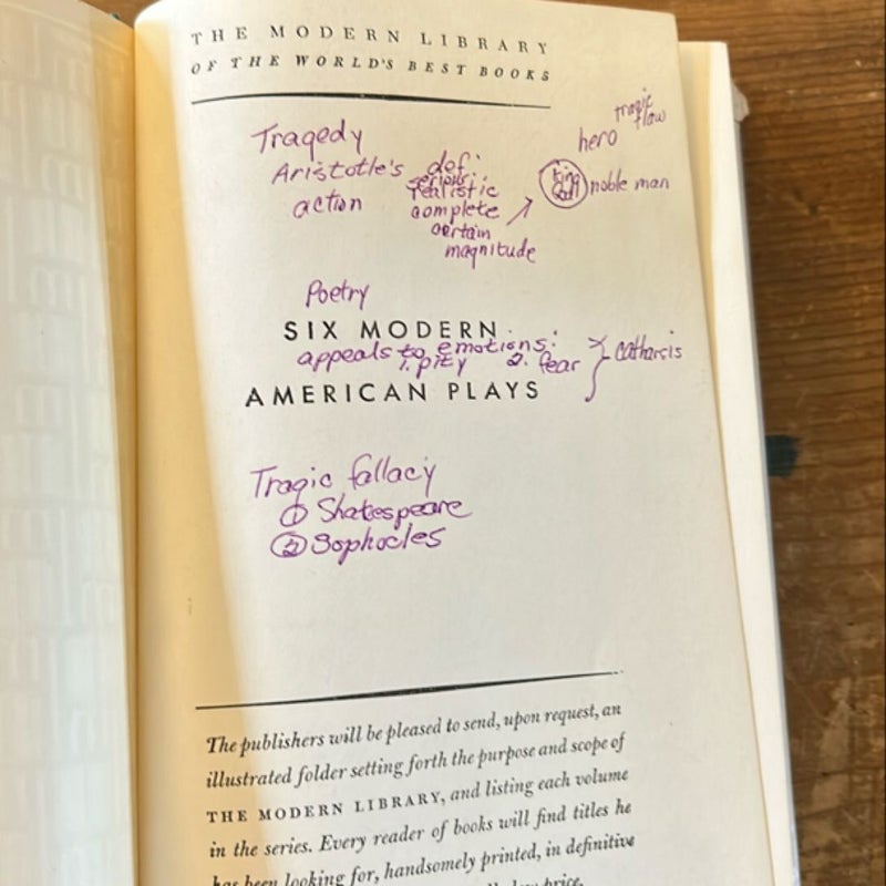 Six Modern American Plays 