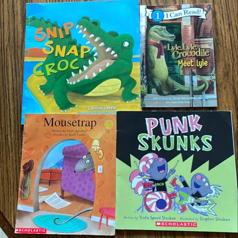 Bundle:Snip Snap Croc;Lyle,Lyle Crocodile Meet Lyle; Mousetrap; &Punk Skunk