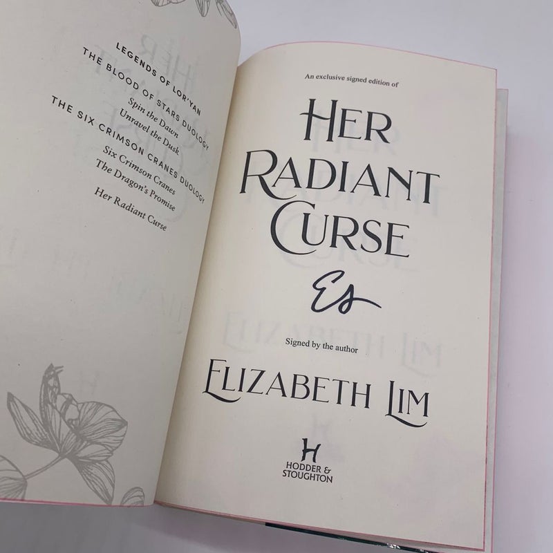 Waterstones Exclusive Her Radiant Curse Signed Sprayed Edges