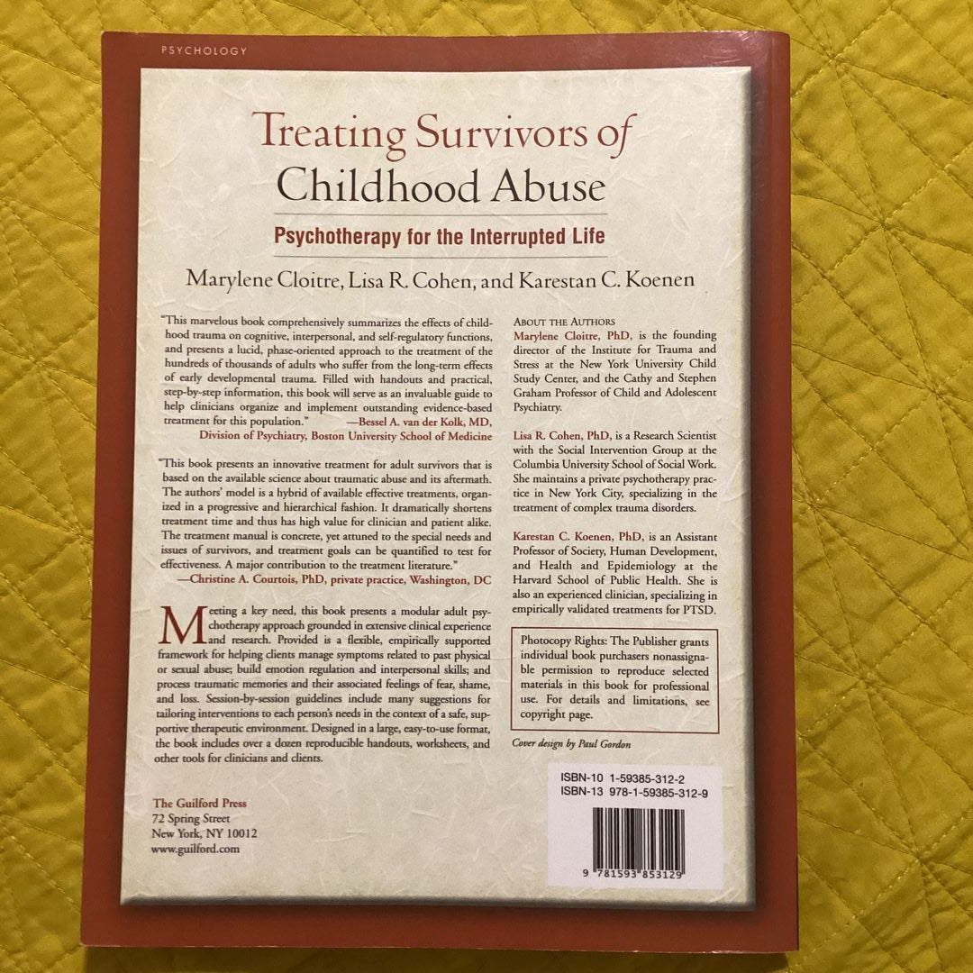 Treating Survivors Of Childhood Abuse By Marylene Cloitre, Lisa R ...