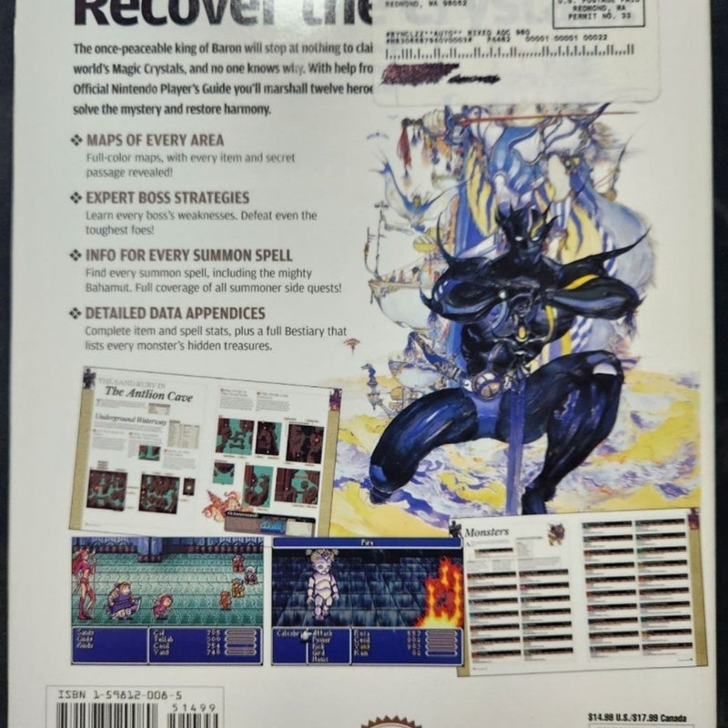 OFFICIAL NINTENDO PLAYER'S GUIDE FINAL FANTASY IV ADVANCE FOR GAMEBOY ADVANCE