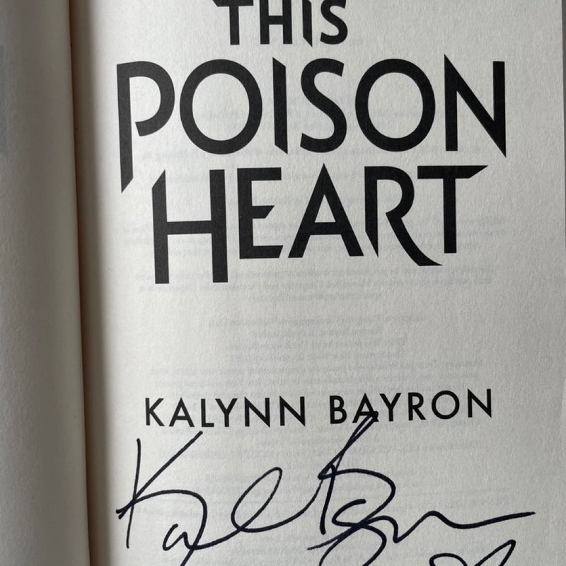 This Poison Heart SIGNED