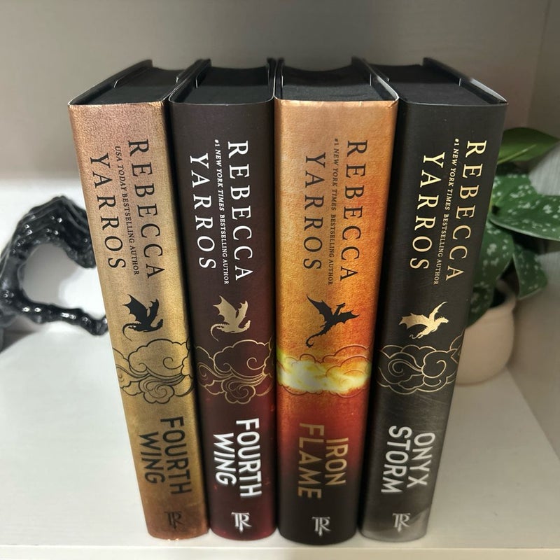 Fourth Wings, Iron Flame and Onyx Storm first edition bundle