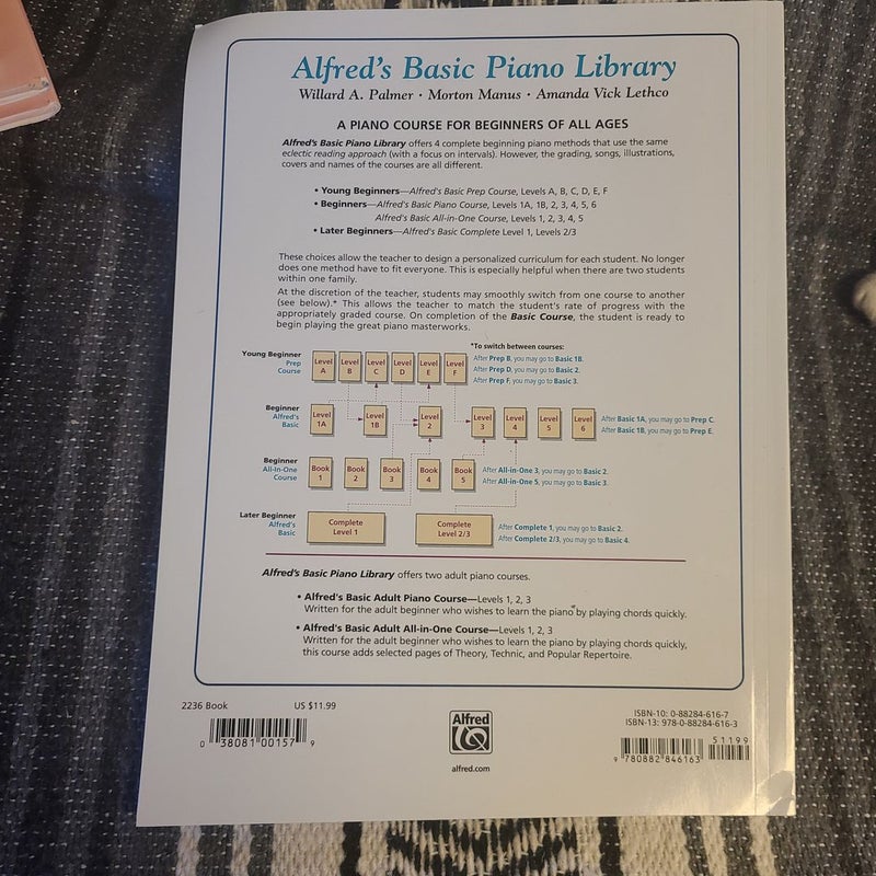 Alfred's Basic Adult Piano Course Lesson Book, Bk 1