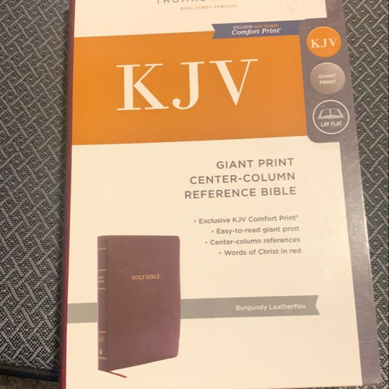 KJV Reference Bible Red Letter Edition [Giant Print, Burgundy]