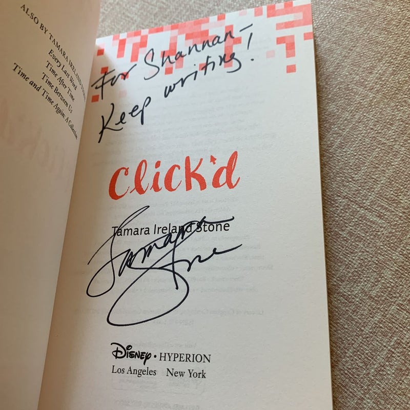 Click'd (Signed by the author)