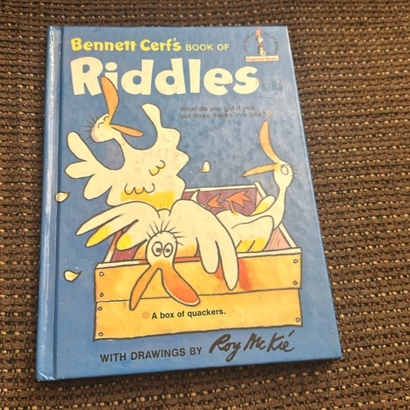 Bennett Cerfs Book Of Riddles Illustrated Roy McKie 1960 Hardcopy Beginner Book