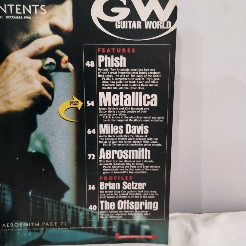 Guitar World Magazine METALLICA Undercover Dec. 1998