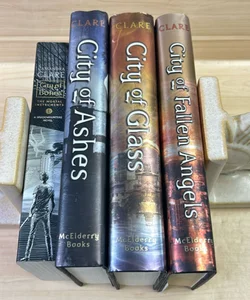 The Mortal Instruments book 1-4 1 Paperback and 3 Hardcover Bundle