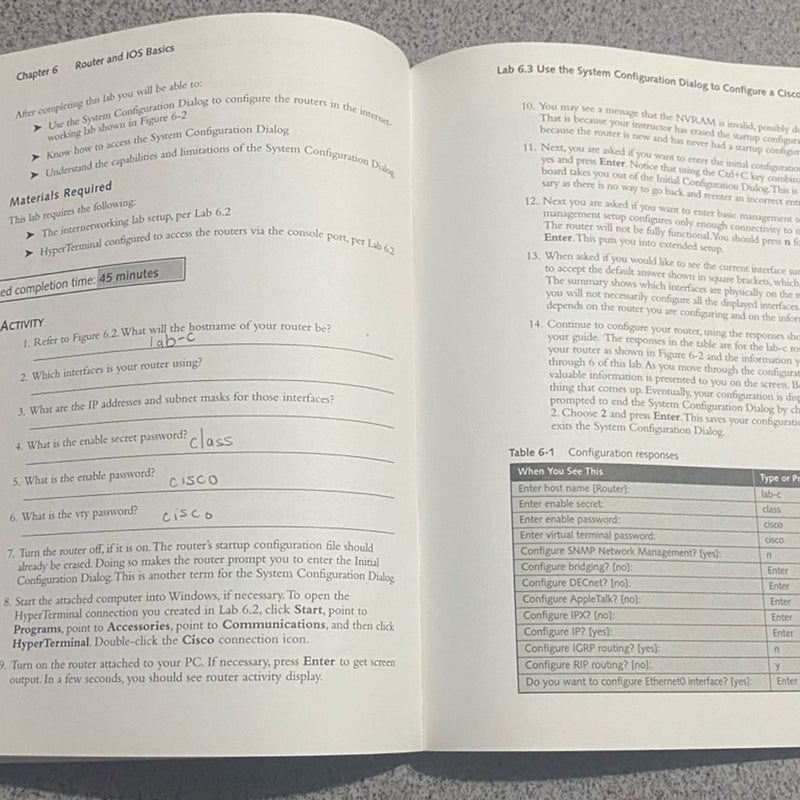 Lab Manual for CCNA Guide to Cisco Networking 