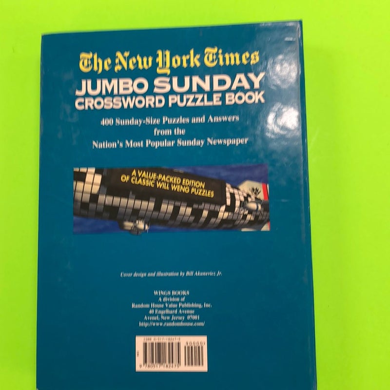 The New York Times Jumbo Sunday Crossword Puzzle Book