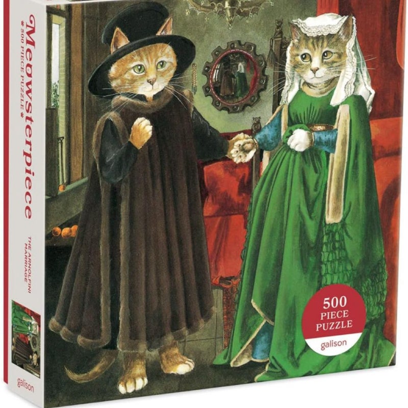 Galison The Arnolfini Marriage Meowsterpiece of Western Art 500 Piece Puzzle