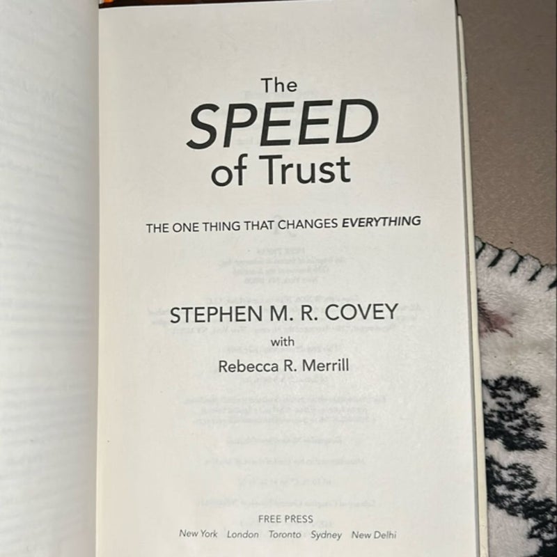 The Speed of Trust