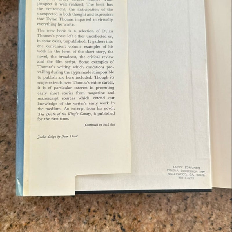 Early Prose Writings [of] Dylan Thomas (1st Edition)