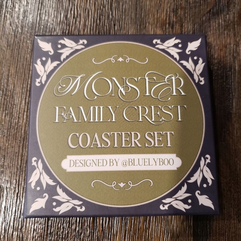 Fairyloot: Monster Family Crest Coaster Set (4pk)