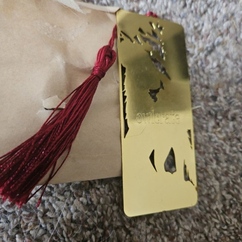 Owlcrate Emily Wildes Encyclopedia  of Faeries Exclusive  treasure tome Pin and metal dog book