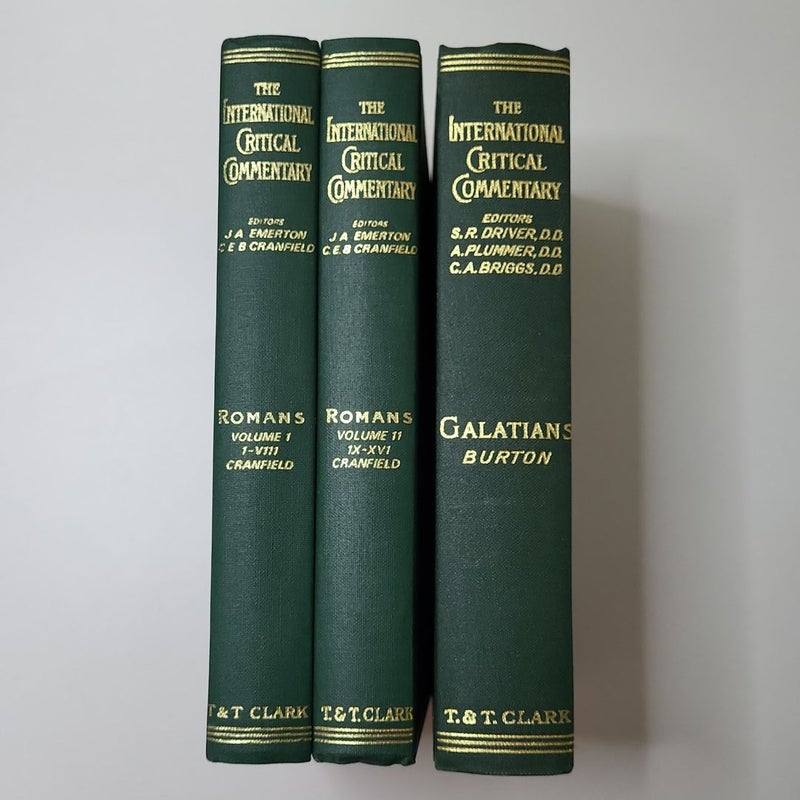 The International Critical Commentary bundle - Romans vol. 1 & 2, Galatians