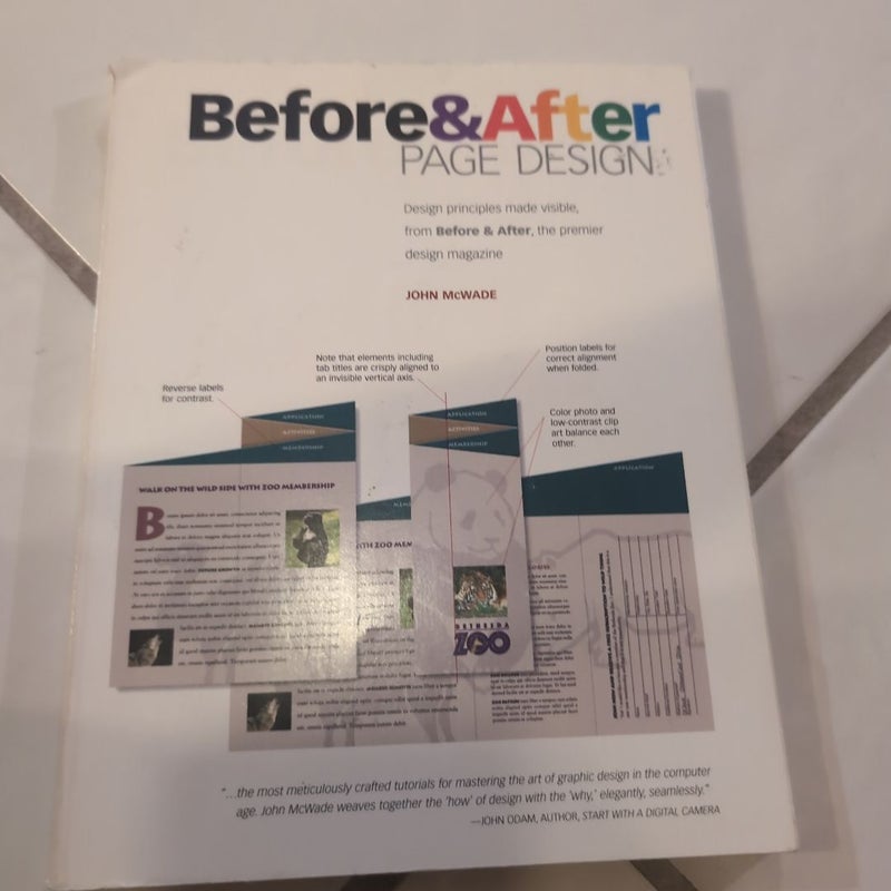 Before and after Page Design