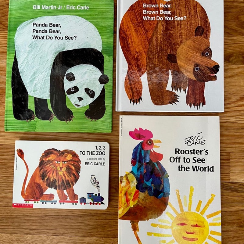 Set Bundle Eric Carle Children’s Books Board Hardcover Counting Animals Colors