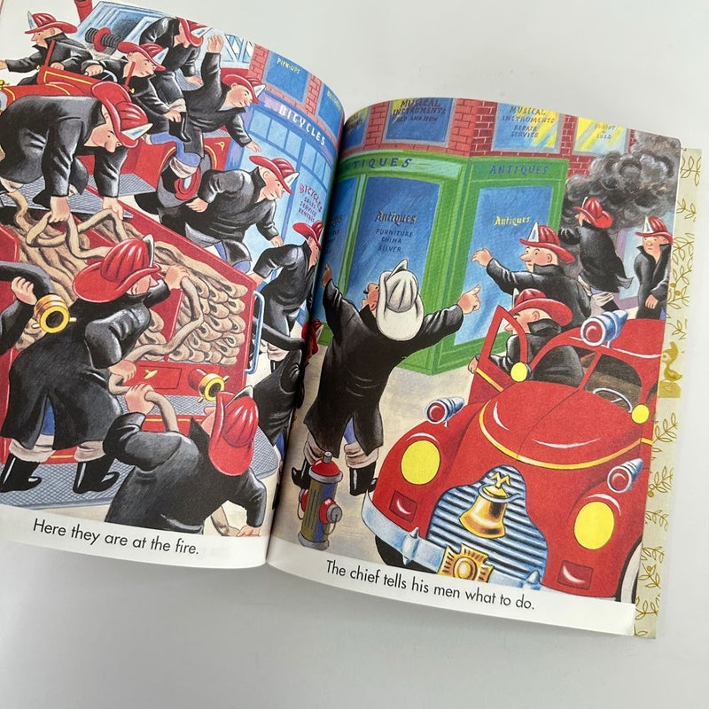 Fire Trucks/Engines Little Golden Books-Lot of 2