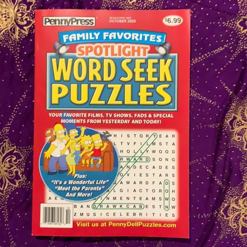 Family Favorites Spotlight Word Seek Puzzles