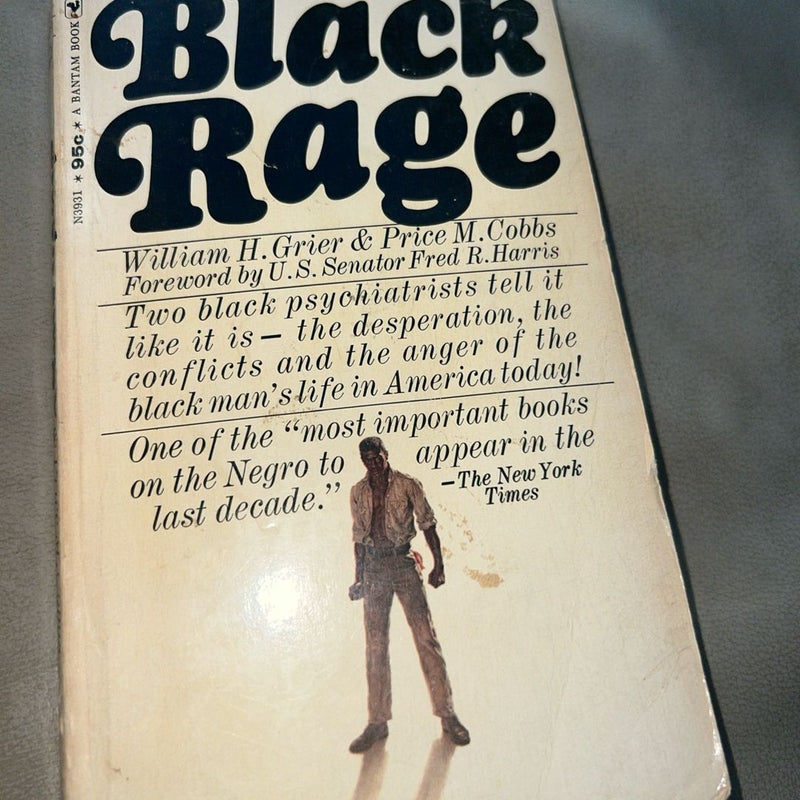 Black Rage by William H. Grier & Price M. Cobbs 1972  Bantam paperback book