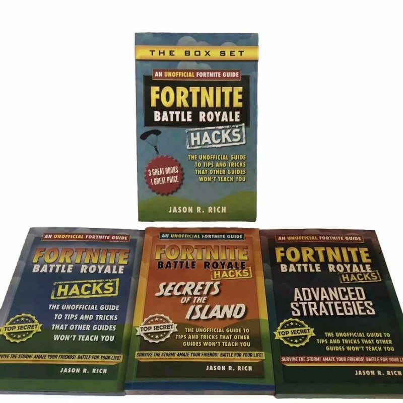 FORTNITE *Battle Royale HACKS*The Box Set~3 Books~Tips & Tricks*Unofficial Guide